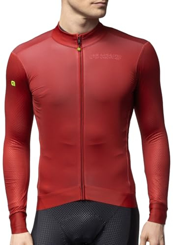 Alé Cycling Men's PR-E Follow Me 2.0 Long Sleeve Cycling Jersey, Passion Red, XXL