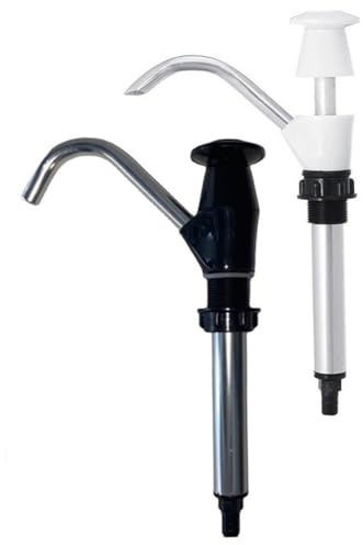 Tidevib Water Hand Pump Camping Trailer Sink Tap, 275mm Aluminum Alloy with ABS, Self-Priming Manual Pump for Motorhome Boat for RV Use, Black