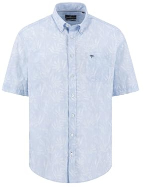 Kurzarmhemd aus Baumwolle mit Allover-Print und Button-Down-Kragen
