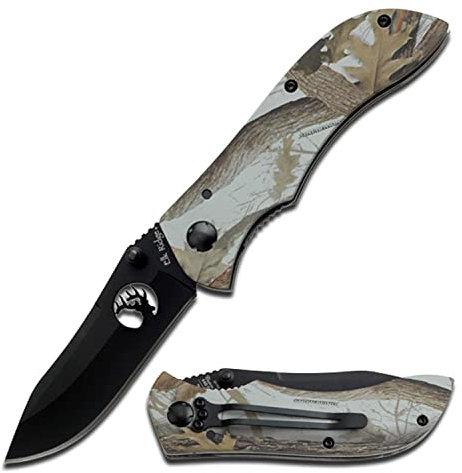 Elk Ridge Erwachsene ER-015 Taschenmesser, grau Jungle camo Optik, M