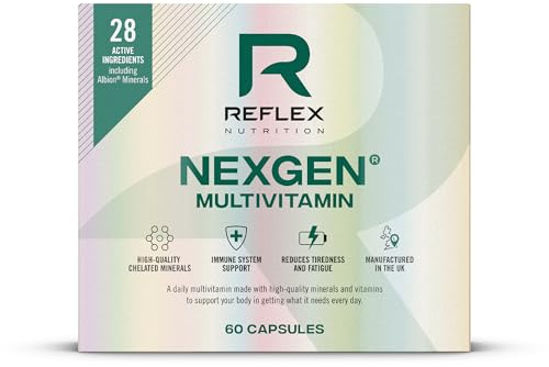 Reflex Nexgen Multivitamin & Minerals, 60 Capsules | With Vitamin D, Magnesium, Vitamin C and Zinc for Immune System Support and to Help Reduce Tiredness and Fatigue.