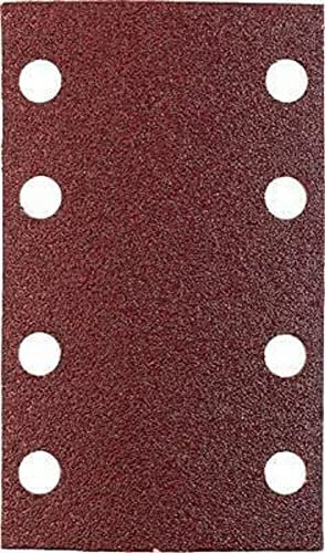 kwb Schleifstreifen 80x133 mm aus Edelkorund mit Körnung 40, werkzeugloser Wechsel, Vollkunstharz-Verleimung und verstärkter Papierträger für den groben Schliff von Holz und Metall