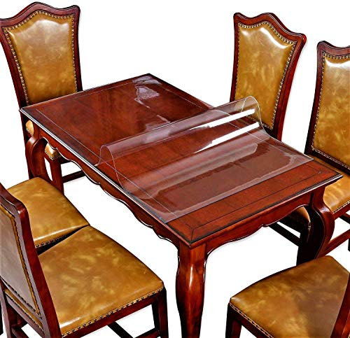 2 Set 30,5 x 91,4 cm transparenter Tischschutz, quadratisch, Kunststoff-Tischdecke, Holzmöbel, Holz, Kaffee, Esstisch, Beistelltisch, abwischbar, Schutzabdeckung, PVC-Vinyl-Matte,