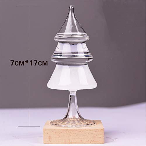 DELIBEST Storm Glas Wettervorhersage Kreative Stilvolle Wetterstation Vorhersage Sturm Glasflaschen Barometer Desktop Dekoration Handwerk (Weihnachtsbaum B)