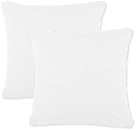 CelinaTex BeNature Kissenbezug Doppelpack 40 x 40 cm weiß Baumwolle Dekokissen Bezug Jersey