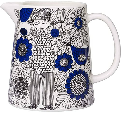 Arabia Teekanne aus der Pastoraali Kollektion, mit Pastoraalimotiven, Material: Keramik, Farbe: blau/weiß, Fassungsvermögen: 100ml, 1026264