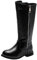 rismart Ragazze Ginocchio Zip Stivali da Equitazione Faux Foderato in Pelliccia Basso Scarpe Invernali SN03922(Nero,29 EU)