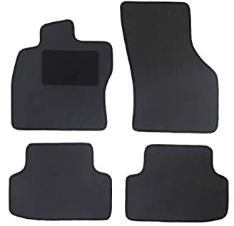 Fußmatten passend für VW Corrado Typ 53I (Baujahr 1988-1995), Deluxe grau | 4-TLG | Umrandung dunkelblau