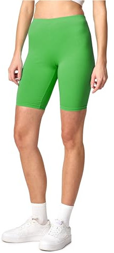 Merry Style Damen Sport Leggings kurz Sportleggings Radlerhose Sporthose aus Baumwolle MS10-200 (Grün,M)