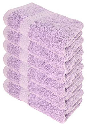 Julie Julsen® Bio Handtuch-Set, 6 Handtücher in 32 Farben erhältlich weich und saugstark Lavendel 50x100 cm