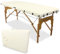 Mobiclinic®, Table de Massage Pliante, Portable, CM-01 Basic, 180x60 cm, Bois et Similicuir, 2 Zonas, Marque Européenne, Hauteur Réglable, Système Verrouillage, Supporte 150 kg, Crème