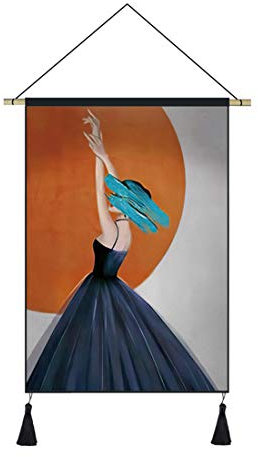Pinturas colgantes de tela, pinturas de belleza modernas, sala de estar, sofá, dormitorio, pared de fondo, decoración artística de estilo europeo, tela colgante
