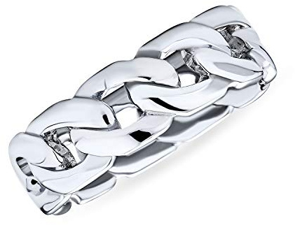 Unisex Massive Geflochtene Keltische Eternity Band Knoten Kabel Kubanischen Kandare Link Kette Ringe Hochzeit Bands Für Frauen Mädchen Männer Jungen .925 Sterling Silber 3Mm 6Mm