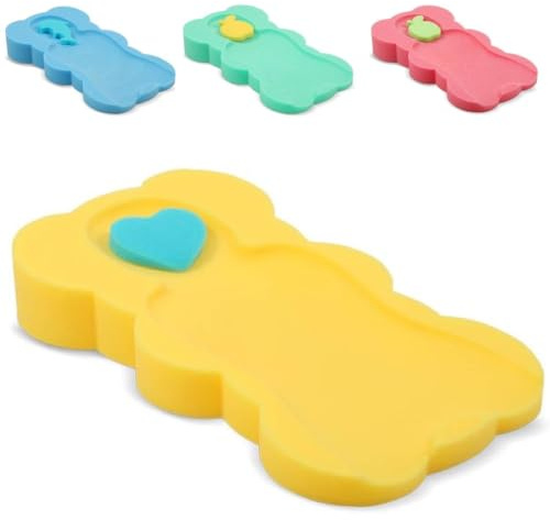 Lorelli Baby Badewanneneinlage, weich, 2 Schwämme, mit verschiedenen Motiven gelb