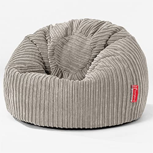 Lounge Pug Kinder Klassicher Kindersessel Sitzsack, Nerzfarben Cordstoff, Kindersitzsack, Gaming-Sitzsack Beanbag für Jungen & Mädchen