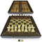 Neu 50 x 50 cm, Das Original Holz Backgammon Tavla/Schachspiel/Dame Brett BT 506 F mit 30 Holz Backgammon Steine, und inkl. KH 95 mm Holz Schach Figuren