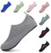 SAGUARO Herren Badeschuhe Damen Strandschuhe rutschfest Schwimmschuhe Männer Atmungsaktiv Neoprenschuhe Frauen Aqua Wassersport Sommer Grau 42/43 EU
