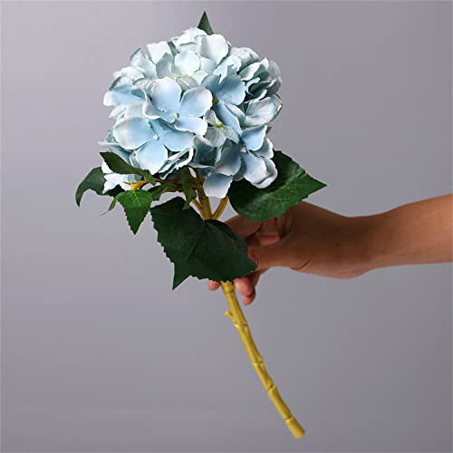 ABCWARRT 3 Pièces Rétro Automne Hortensia Bouquet Fleurs Artificielles Chambre Décoration De La Maison Bricolage Mariage Arrangement De Fleurs Fournitures De Fête Accessoires Photo (Bleu)