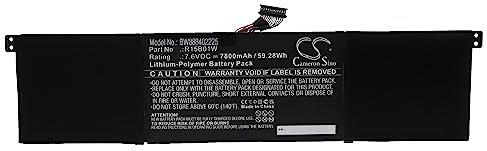 vhbw Batterie Remplacement pour Xiaomi R15B01W pour Ordinateur Portable (7800mAh, 7,6V, Li-polymère)