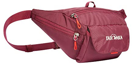 Tatonka Bauchtasche Funny Bag M - Robuste Hüfttasche mit großem Reißverschlussfach, zwei Seitentaschen und einer Fronttasche (dahlia), M (34 x 12 x 9 cm)