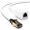 deleyCON 10 m CAT8.1 RJ45 Extension Patch Cable Network Cable 40 GBit/s 2000 MHz S/FTP Copper PiMF 1x RJ45 Connector 1 x RJ45 Socket for Ethernet LAN Gaming Streaming - White