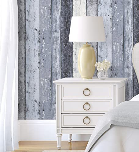 GAULAN 453156 Papier peint vinyle lessivable effet planche de bois vintage en relief pour mur salon cuisine bain salle à mange - Rouleaux de 10 m x 0,53 m