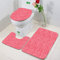 Ensemble Tapis de Bain 3 Set,Zèbre rose, zèbre ondulé, camouflage, motif safari de la savane africaine, corail foncé et ros,WC Tapis Contour Tapis de Salle antidérapant de Doux et Confortable Lavable