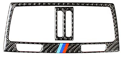 JORAsa Carbon-Faser-Auto-Heck-Klimaanlagen-Auslass-Entlüftungs-Abdeckungs-Aufkleber, passend für BMW X5 E70 X6 E71 2008–13, Auto-Trim-Zubehör, Schutzaufkleber-Kits (Color : A)
