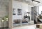RAC3 Race to Road Stylish Bedroom Sliding Wardrobe with LED Light - Ample Storage Space and Sleek Design comes in White/Grey/Black/Oak and Width 100cm/120cm/150cm/180cm/203cm/250cm (Oak, 250cm)