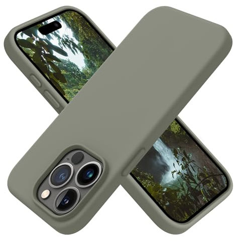 OTOFLY Compatible with iPhone 15 Pro Max Case, Silicone Shockproof Slim Thin Phone Case for iPhone 15 Pro Max (6.7 inch), (Calke Green)
