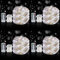 BXROIU 4 x 50er Micro LED Lichterkette Batterie 8 Modi, mit Fernbedienung Timer,auf 5Meter Silberdraht für Party, Garten, Weihnachten, Halloween, Hochzeit und zur dekorativen Beleuchtung (Kaltes Weiß)