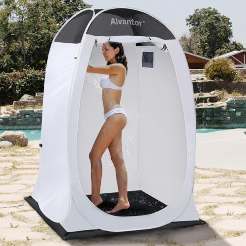 Alvantor Tente de Douche Portable pour vestiaire, Toilettes extérieures, abri Pop-up pour intimité, Dressing et abri – Tissu revêtu de téflon, Brevet en Attente de 122 x 122 x 212 cm