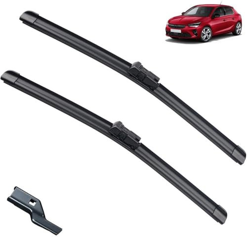 Limpiaparabrisas delanteros LHD compatible con Opel Corsa F 2019-2023, parabrisas, ventana, coche, lluvia, cepillos de 24''+16''