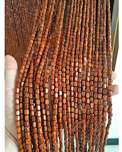 DACUDA Perlenvorhang, natürliche Holzperlen, Türschnur, Wandpaneel, hängende Dekoration, Vorhang für Tür, Durchgang, Balkon, Raumteiler (B, 90 Stränge)