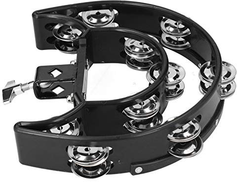 Ensemble de Batterie de Tambourin Hi Hat, Ensemble de Batterie Multifonctionnel, Tambourin, Cloche à Main, Hochet, Cloches à Double Rangée en Vrac KTV