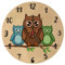 speecheese Eulen auf AST Wanduhr Uhr für Kinder mit süßem Tiermotiv als Dekoration für das Kinderzimmer mit niedlichen Vögeln