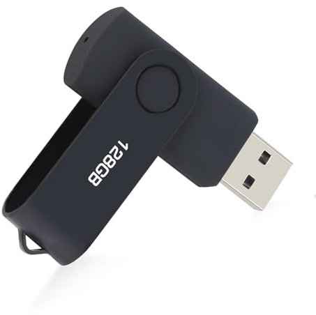 Memoria USB 128GB, 128GB Memorias USB Unidad Flash USB 2.0 Pendrive 128gb para PC, Laptop Almacenamiento de Datos (Negro)