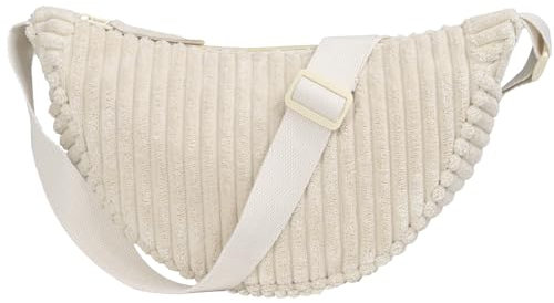 Jiliyote Crossbody Tasche Cord Damen Halbmond Tasche Umhängetasche Cord Damen Crossbody Bag Damen Cord Schultertsche für Arbeit Einkaufen Schule Arbeit Shopping