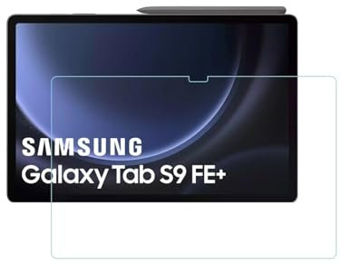 Protector de pantalla para Samsung Galaxy Tab S9 FE Plus/S9 Plus/S7 FE 5G/S8 Plus 12.4 ''Película de vidrio templado, Antiarañazos, Compatible con fundas, Sin burbujas, Dureza 9H (1 Pieza)