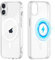 Yoedge Transparent Magnetisch Hülle für iPhone 16 6,1, Kompatibel mit MagSafe, Ultra Dünn Silikon TPU Stoßfest Magnet Handyhülle Kratzfeste rutschfeste Schutzhülle für iPhone 16, Transparent