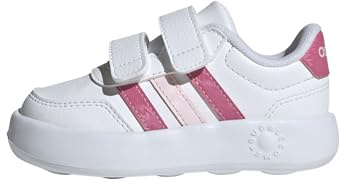 adidas Unisex Baby Breaknet 3.0 Infants Shoes, FTWR White/Pink Fusion/Clear Pink, 7.5 UK Child