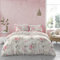 Lions Double Duvet Cover Set with Fitted Sheet and Pillowcase - 4 Piece Complete Bedding Sets Reversible Floral Rose Printed Poly Cotton Quilt Covers Bed, Girls Women