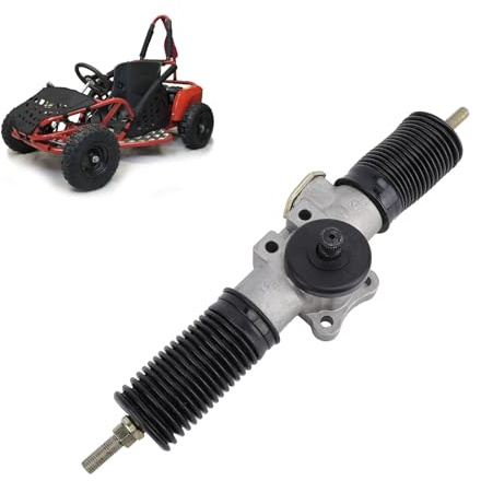 Arbre de Volant en Acier, Ensemble D'engrenage de Direction à Pignon de Crémaillère 30T 360 Mm, Ensemble D'arbre Réglable, Remplacement pour Go Kart ATV UTV Quad Drift Trike