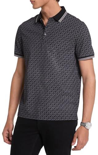 Michael Kors Greenwich Poloshirt für Herren, Black Signature, L