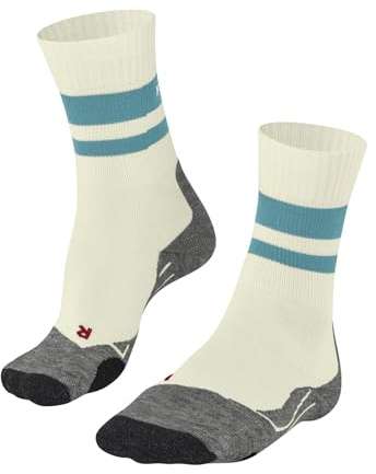 FALKE Women's TK2 Explore W So Wool Thick Anti-Blister 1 Pair Hiking Socks, White Off-White 2040, 7-8