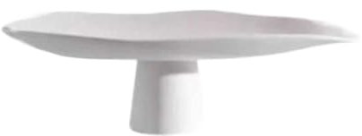 Plato de frutas Frutero de cerámica, frutero con base alta, plato de fruta de gran capacidad, utilizado for decoración del hogar, decoración central de mesa de comedor y encimera Frutero(Blanco,Grande