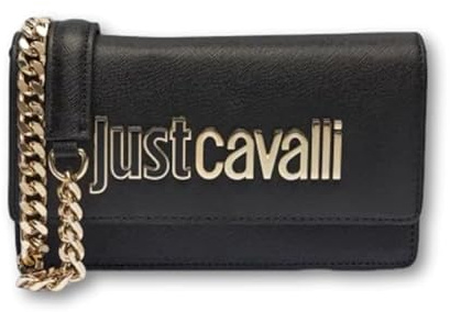 Just Cavalli Platin Clutch für Damen mit Logo, 899 g, Einheitsgröße