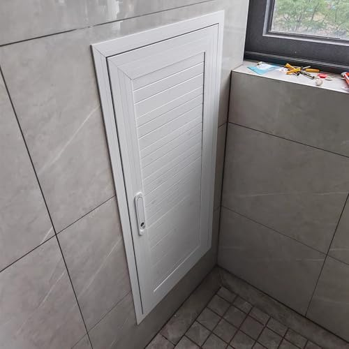 Jievmrs Revisionsklappe Weiße Dachbodentürabdeckung, Wandluke, Trockenbau, Elektroabdeckung, Zugangsklappe, Sprinkleranlage, Versteckte Tür, Abschließbare Stahlflügeltür(55x130cm(22x52in))