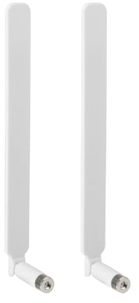Superbat Flat WiFi Antenna RPSMA Male 8dBi Mimo 2.4/5/5.8GHz White 2Pcs | Dual Band for WiFi Router, PCIe Card, IoT/ WLAN Module, IP Security Camera, PC Desktop, USB Bluetooth Dongle, FPV Device