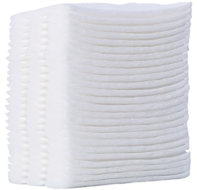 TOYZFRIENDY Dreilagige Vlies Pads 150 Stück (3x50) Doppelseitige Wattepads Für Gesichtsreinigung Make up Entfernung Weiß Mitnahmebeutel Kompatibel Mit Toner Lotion Für Empfindliche Haut Und Ba